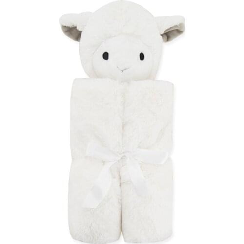 Blanket Newborn Plush Cotton Soft Infant Swaddle 2layer White Sheep Baby Girls Boys Stroller Blanket Cobertor Infantil Kid Quilt