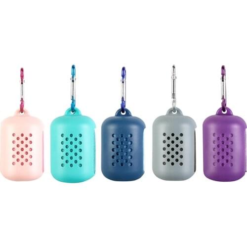 Portable Quick Drying Microfiber Towel Sports Instant Cooling Ice Towel Outdoor Swimming Fitness Running Towel Silicone Bag