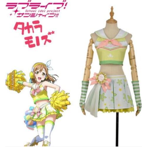 LoveLive!Sunshine!! HOT Anime COSPLAY Kunikida Hanamaru COS Halloween Party COSPLAY Sweet Cheerleaders Costumes Sets