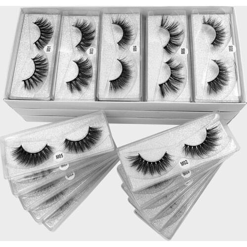 10/20/ 30/50/100Pairs Eyelashes Wholesale Lashes Natural 3d Mink Lashes Makeup Bulk Lashes Thick Fake Eyelashes Faux Mink Lashes