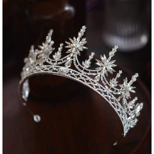 NiuShuya Luxury Wedding Crowns Baroque Queen Crown Bridal Tiara Headwear Pageant Headpiece Bride Hair Jewelry for Girls