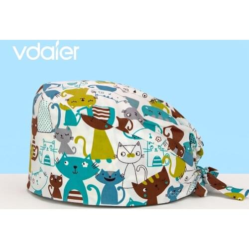 Pet Caps health Nursing Cap Accessories 100% cotton surgical Hospital Doctor Operating Room working Hats wholesale scrub hats