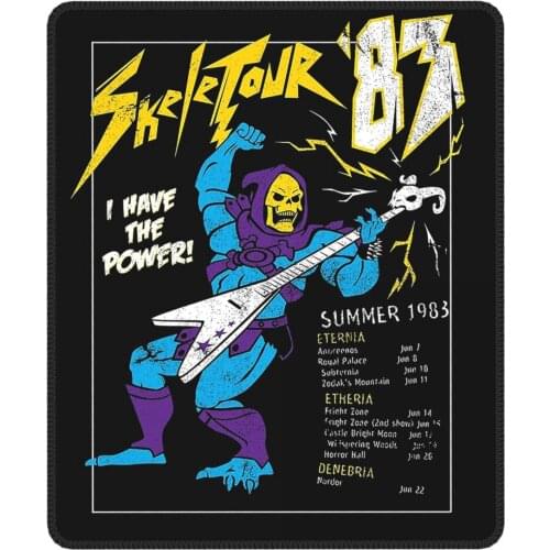Skeletor Heavy Metal Mouse Pad He Man Masters Of Universe with Locking Edge Desk Mat Pads Rubber Computer Keyboard Desk Pad