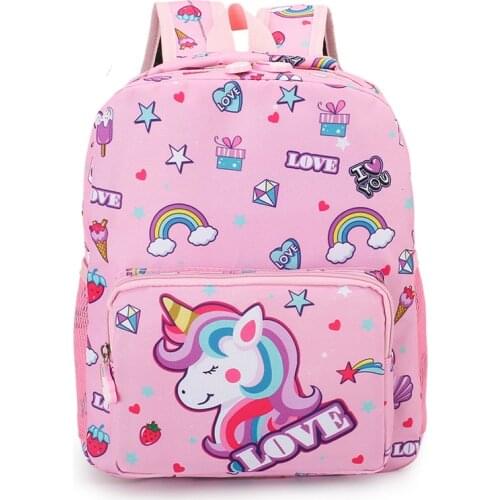 Unicorn bag new unicorn childrens school bag Korean cartoon cute kindergarten baby backpack kids bags for girls