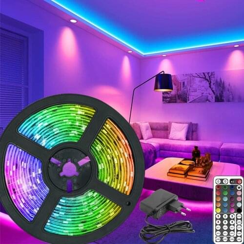 LED light strip 5M 16.4 feet 5050 flexible color changing 44 key control suitable for home and kitchen and interior decoration