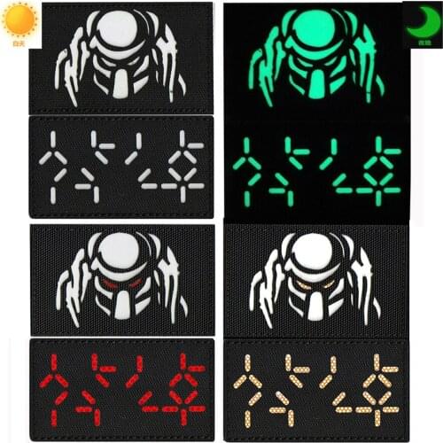 3D Embroidered Reflective Cloth Predator Jagged Tactical Morale Badge Armband Jacket Jeans Backpack Cap Accessories8*5cm