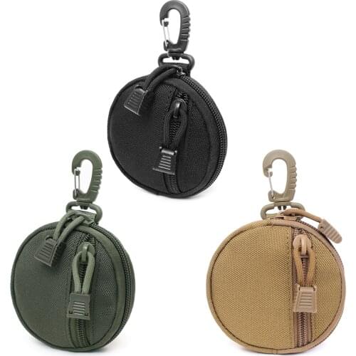 Tactical EDC Pouch Mini Key Wallet Holder Men Coin Purses Pouch Military Army Coin Pocket with Hook Waist Belt Bag for Hunting