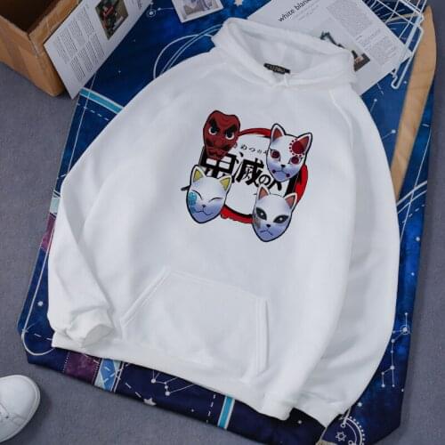 Hoodies women japan Anime Demon Slayer Print top clothes sweatshirt itself Unisex Harajuku Winter Womens Hoodies Full Sleeve