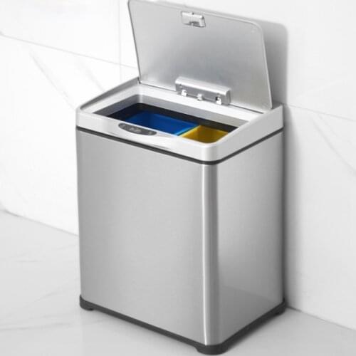 Smart Rectangle Recycling Trash Bin Bedroom Luxury Garbage Sorting Trashcan Standing Eco-Friendly Poubelle Waste Bins ED50TC