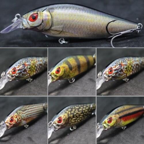 WLure 13g 9cm Medium Size 1-2 Meter Depth Real Skin Technology Tight Floating Crankbait Fishing Lures HC735