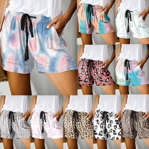 5XL New Tie Dye Print Summer Womens Shorts Beach Mid Waist Straight Tube Shorts Fashion Women Casual Plus Size Short Pants