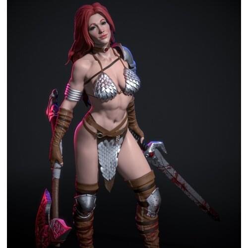 1/24 75mm 1/18 100mm Resin Model Kits Beauty Girl Warrior Unpainted No Color RW-116