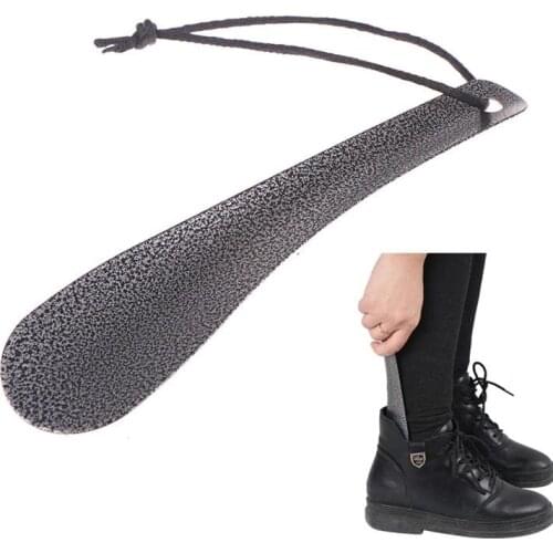 1PC Adults Home Stainless Steel Shoe Horn Long Handle Shoes Lifter Pull Shoehorn Slip Handle Portable Shoes Remover Durable