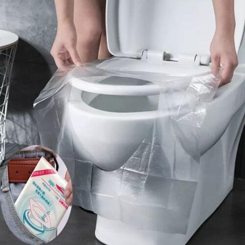 10pcs Universal Toilet Seat Cover Sticker Toilet Disposable Waterproof Toilet Paper Pad Antibacterial Maternal Bathroom Tools