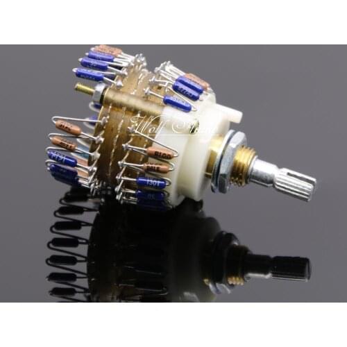 23 Step Potentiometer 10K/50K/100K/250K/500K Two-Channel Volume Potentiometer Amplifier Volume Control
