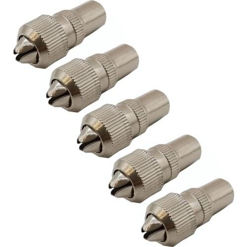5Pcs/Lot Silver RF Coaxial Coax Cable TV Aerial Connector Male Plug Connectors Adaptor