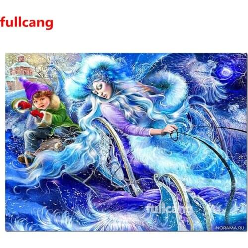 Snow Queen Russian Woman diamond embroidery square round 5d diy diamond painting cross stitch rhinestone Of pictures boy JX2133