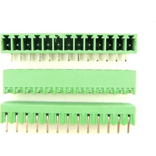Free shipping (100pcs/lot) 15EDGK-3.81-13P + 15EDGRC-3.81-13P Bend Pin Screw Terminal Block Connector Pluggable type
