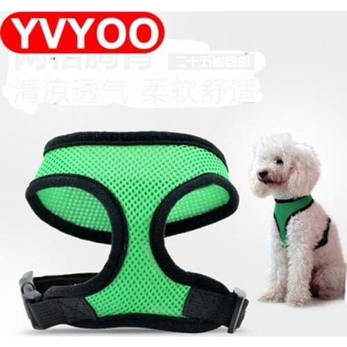 Free Shipping Adjustable Breathable Vest Collars Chain Puppy Cat Pet dog Harness Leash Lead Set Dog Chest Straps Accessories