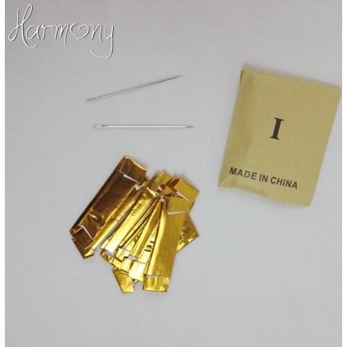 Cheap shipping!! Durable quality 144 pcs I type needle weaving for human hair weft extension weaving tools