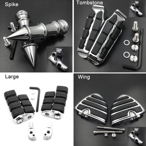 Wing Rear Foot Pegs fit For 1998-2009 08 Suzuki Intruder VL 1500 LC vl1500 Passenger footpeg Rest Pedal Billet Rubber Motorcycle