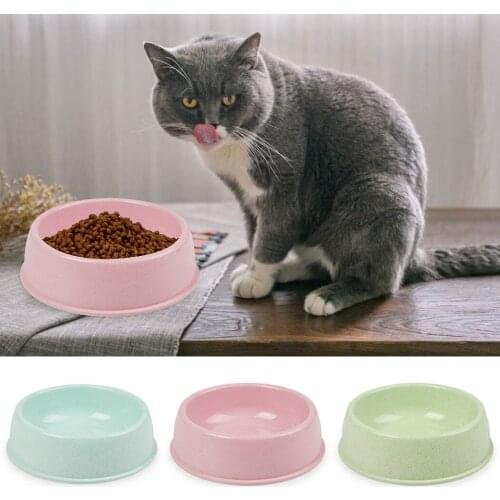 Wheat Straw Pet Bowl Portable Wheat Straw Pet Food Bowl Cat Feeding Bowl Small Dog Bowl for Pet