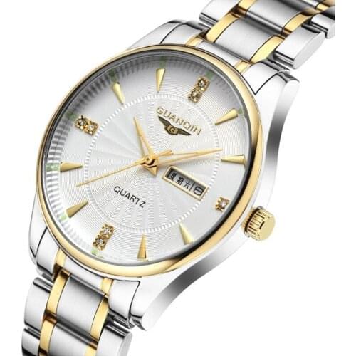 Famous Brand GUANQIN Men Watch 2020 Luminous Waterproof Quartz Watch Clock Fashion Luxury Analog Watch Quality Steel Wristwatch
