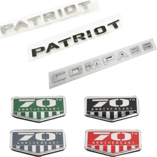 For Jeep 70th Anniversry Edition Wrangler Grand Cherokee Renegade Compass Patriot Letter Emblem Sticker Decal