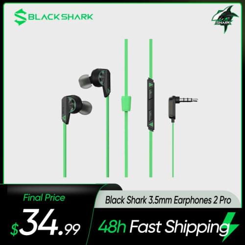New Original Black Shark Earphone 3.5 mm For Black Shark 4 In-ear Wired Headphone Gaming Headset With Mic For Black Shark 3 Pro