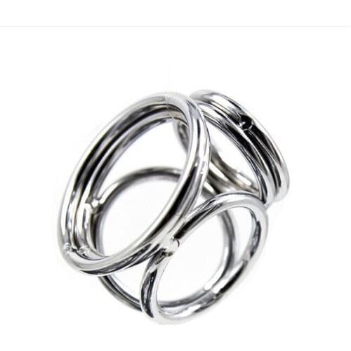 New 2 Style Metal Cock Ring Penis Ring Male Chastity Device Cage Cock Ring Ball Delay Time Sex Shop Sex Toys for Men/couple Sexo