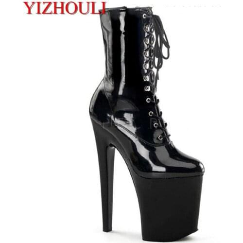 The 20cm super high heel is a low-cut boot for the stage and the queen of the night club Dance Shoes