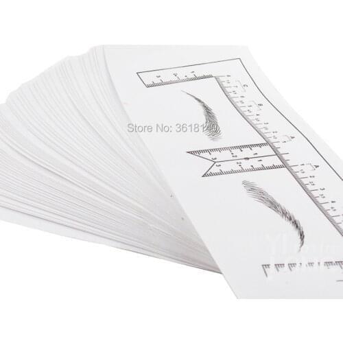 Disposable PBS Eyebrow Positioning Rulers Tool Measures Microblading Permanent Makeup Tattoo Position Ruler Standard Scale Ruler