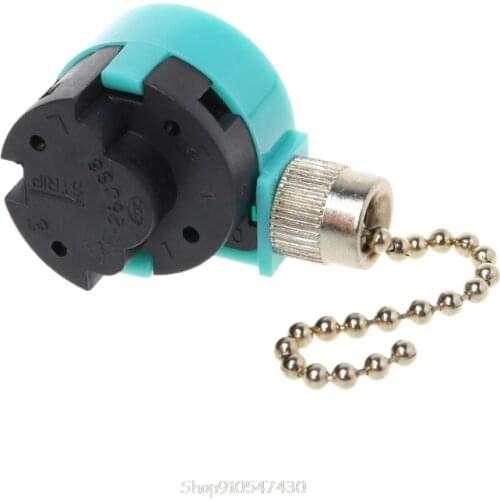 3A/250V 6A/125V Zipper Switch 3 Speed Pull Chain Control Nickel Fan Wall Switch D21 20 Dropship