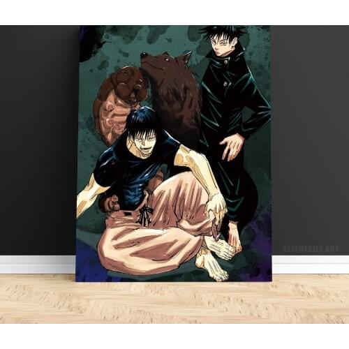 Toji Fushiguro and Megumi Jujutsu Kaisen Poster Decoration Print Wall Art Canvas Bedroom Study Living Room Home Decor Painting
