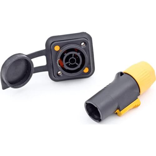 Cnlinko YF24 Industrial Waterproof M24 3Pin Connector Panel Mount Male Plug Female Socket 20A 500V for LED Lighting Video Screen