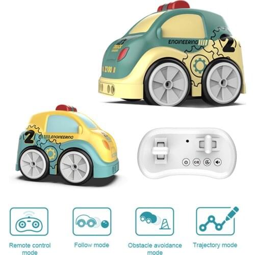 RC Car Cartoon Hand Controlled Induction Music Light Mini Wireless Gesture Sensing Car Following Track Kid Gift Toy For Children