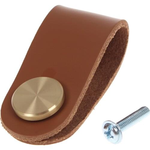 Leather Cabinet Knobs And Handles For Kitchen Cupboard Door Pulls Black Brown Furniture Handle Wardrobe Dresser Knobs