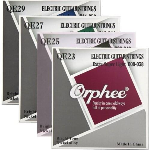 Orphee QE Electric Guitar Strings Full Set Gauge 008-038 009-042 010-046 011-050 Electric Bass Guitar Accessories Instruments