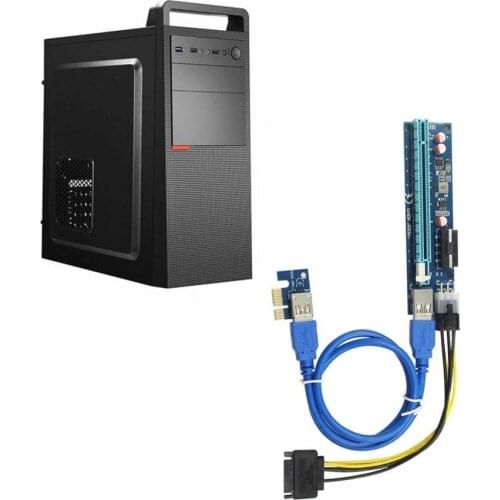 U40 Wear-resistant 6Pin/4Pin Interface 30cm USB 3.0 PCI-E Express 1x To 16x Extender Riser Card Adapter 16X Dual Power Supply