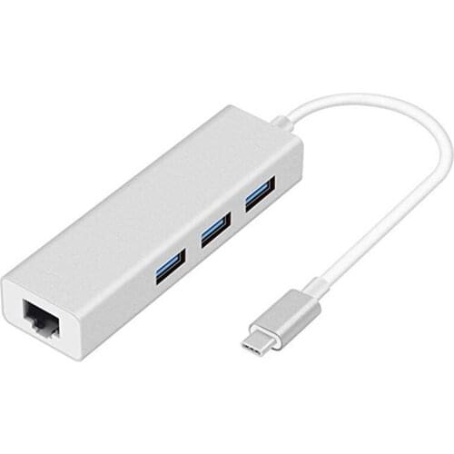 USB C HUB Gigabit Ethernet Rj45 Lan Adapter USB Type-C to USB 3.0 HUB 10/100/1000 Network Card for ChromeBook