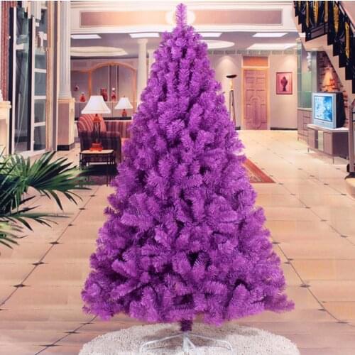1.8 m / 180CM encryption PVC environmentally friendly material purple Christmas tree decorations Christmas hotel