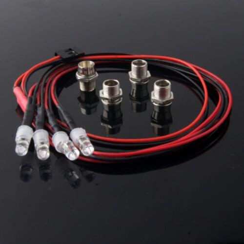 1Set 2&4 Metal Lamp LED Light Lights 3V-7V 3mm 5mm For 1/10 1/8 Nitro Electric Power RC Remote Control Cars