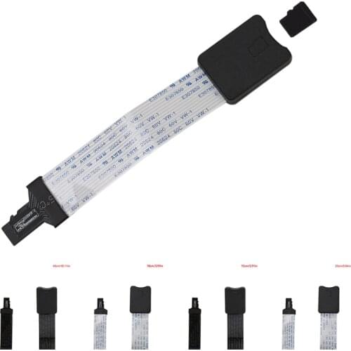 10/15/25/46cm TF Male To Micro SD Female Card Reader Extension Adapter Cable Extender For Car GPS Phone TV Camera