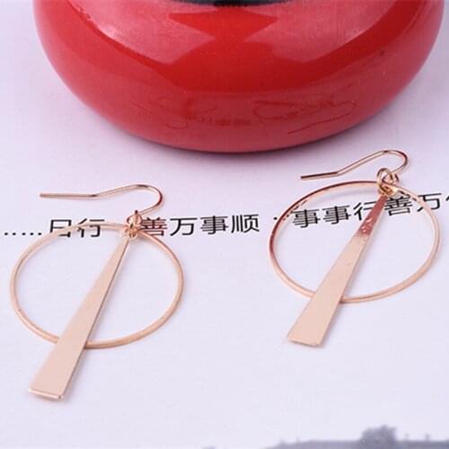 2020 Fashion Earrings female temperament tassel Hollow round earrings simple long paragraph retro geometric stud earring