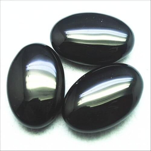 3pcs nature black onyx stone beads no hole for gem stone collections size 45x30mm snowflake obbistan rose quartz free shipping