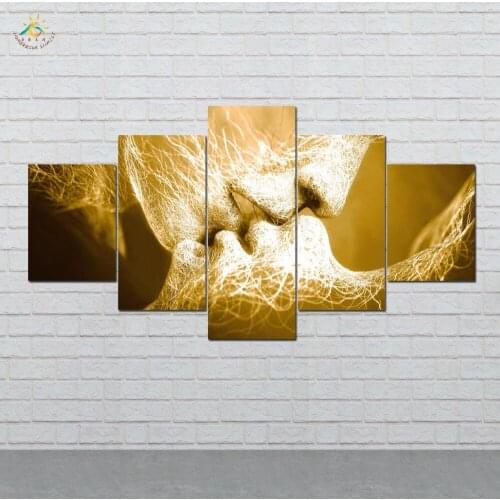Love Double Kiss Abstract Picture And Poster Canvas Painting Modern Wall Art Print Pop Art Wall Pictures Home Decor 5 PIECES