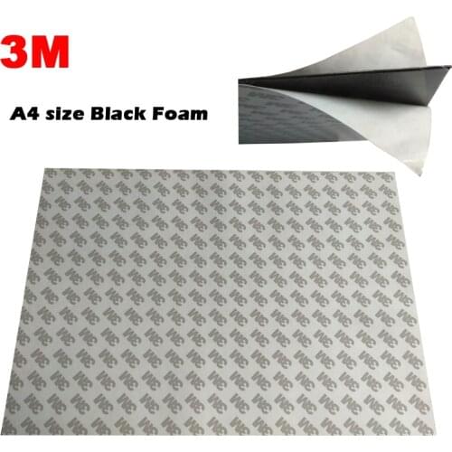 Big Sheet Like A4 (21cm*29cm) with 3M 9080 Double Sticky EVA Black Foam Gasket Home Car Widely Use 1.1mm thick 210mm*290mm