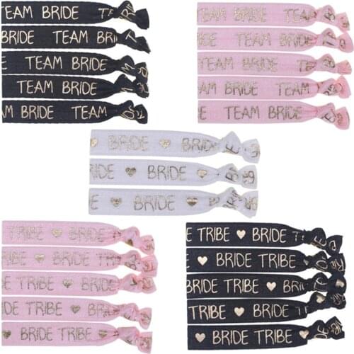 5pcs Team Bride Bachelorette Party Bracelet Bride To Be Decoration Mariage Accessories Hen Night Wedding Supplies Decoration