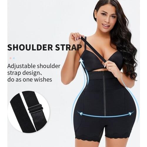 Women Colombianas Full Body Shaper Women Hip Pads High Waist Compression Underbust Slimming Sheath Girdle Butt Lifter Bodysuit