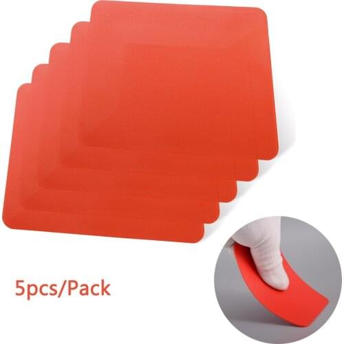 EHDIS 5pcs Carbon Fiber Car Vinyl Squeegee Window Tint Film Plastic Blade Scraper Wrapping Car Glass Vehicle Cleaning Tools Set